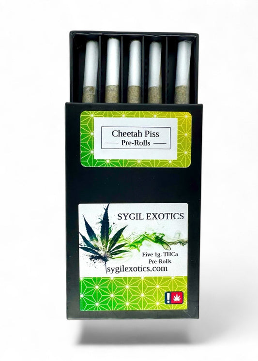 1 gram Cheetah Piss THCa Pre-Rolls (pack of 5)